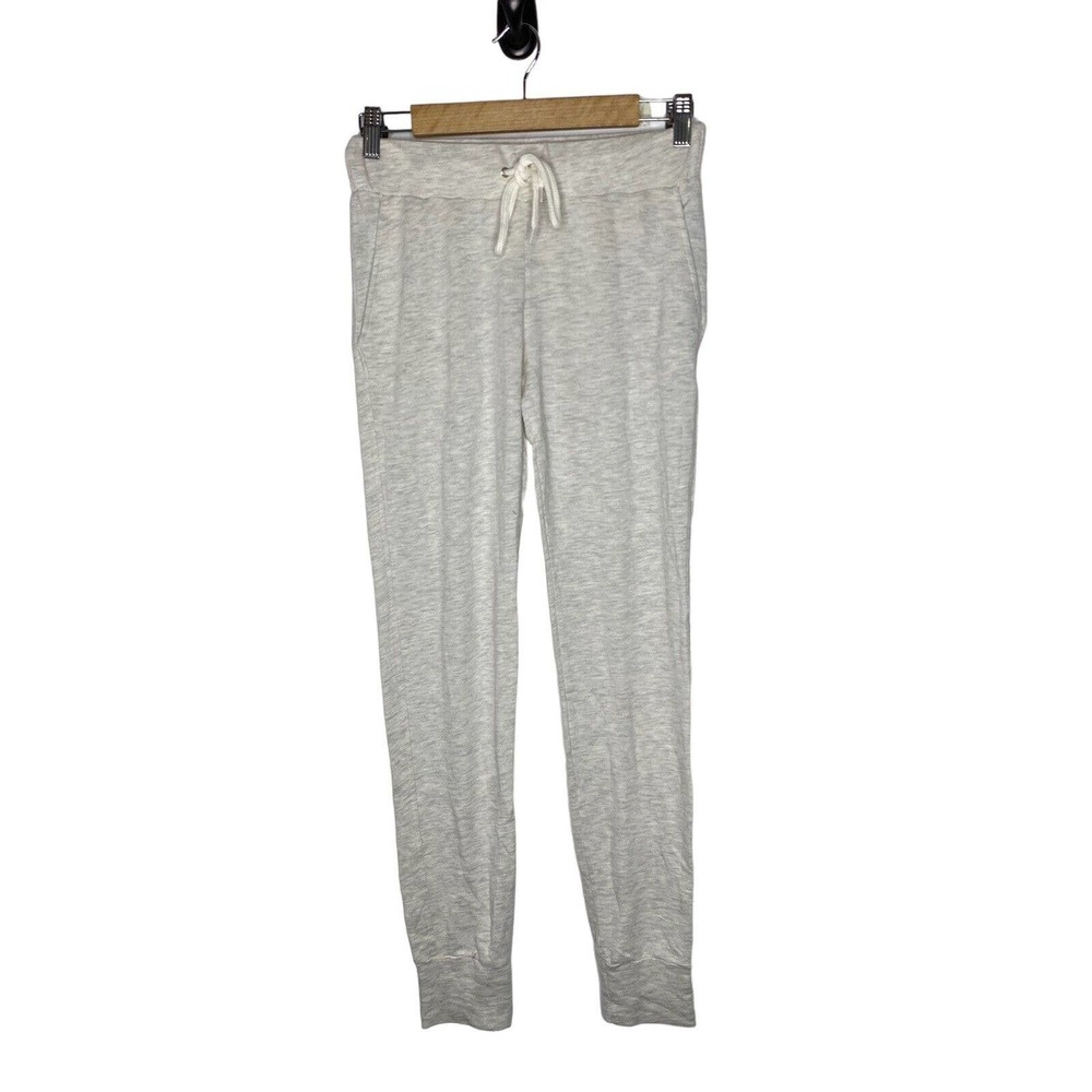 NEW Monrow Womens Joggers Sweatpants Size XS‎ Drawstring Waist Pockets Soft Gray